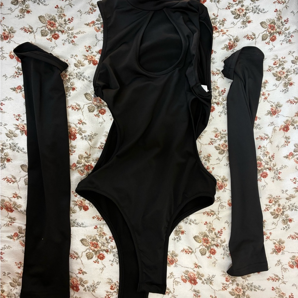Black Bodysuit with separate sleeves
